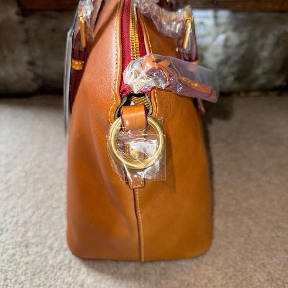 NWT Dooney & Bourke Florentine Domed Satchel in Natural - Picture 5 of 10